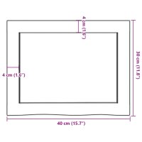 vidaXL Wandregal Hellbraun 40x30x4 cm Massivholz Eiche Behandelt