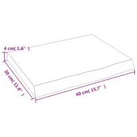 vidaXL Wandregal Hellbraun 40x30x4 cm Massivholz Eiche Behandelt