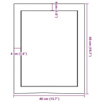 vidaXL Wandregal Hellbraun 40x50x4 cm Massivholz Eiche Behandelt