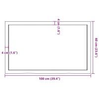 vidaXL Wandregal Hellbraun 100x60x4 cm Massivholz Eiche Behandelt