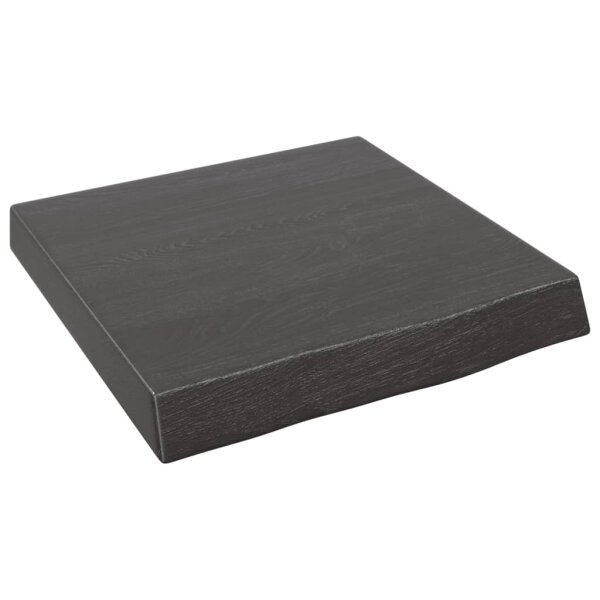 vidaXL Wandregal Dunkelgrau 40x40x6 cm Massivholz Eiche Behandelt