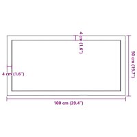 vidaXL Wandregal Dunkelgrau 100x50x4 cm Massivholz Eiche Behandelt