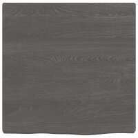 vidaXL Wandregal Dunkelgrau 40x40x2 cm Massivholz Eiche...