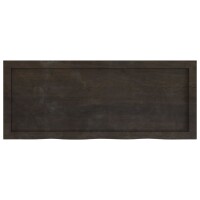 vidaXL Wandregal Dunkelgrau 100x40x6 cm Massivholz Eiche Behandelt