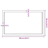 vidaXL Wandregal Dunkelgrau 100x60x6 cm Massivholz Eiche Behandelt