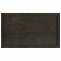 vidaXL Wandregal Dunkelgrau 100x60x6 cm Massivholz Eiche Behandelt