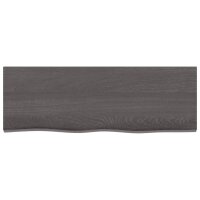 vidaXL Wandregal Dunkelgrau 80x30x2 cm Massivholz Eiche...