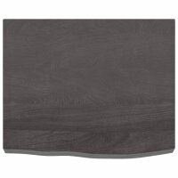 vidaXL Wandregal Dunkelgrau 60x50x6 cm Massivholz Eiche...