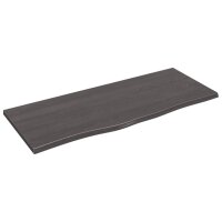 vidaXL Wandregal Dunkelgrau 100x40x2 cm Massivholz Eiche...