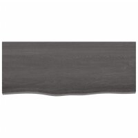 vidaXL Wandregal Dunkelgrau 100x40x2 cm Massivholz Eiche...