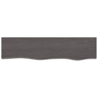 vidaXL Wandregal Dunkelgrau 80x20x4 cm Massivholz Eiche...