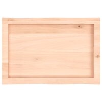 vidaXL Schreibtischplatte 60x40x4 cm Massivholz Eiche Unbehandelt