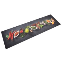 vidaXL Küchenteppich Waschbar Gewürze 45x150 cm...