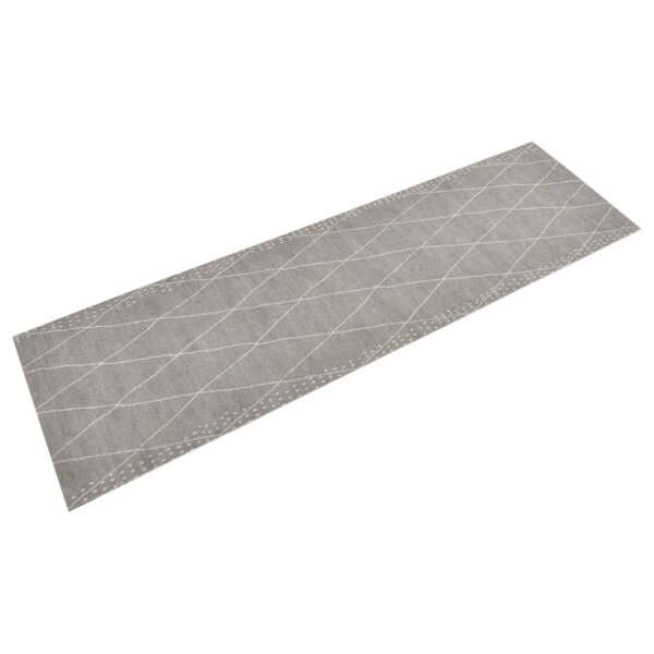 vidaXL K&uuml;chenteppich Waschbar Raute 45x150 cm Samt