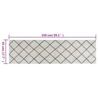 vidaXL K&uuml;chenteppich Waschbar Quadrat 45x150 cm Samt