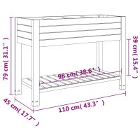 vidaXL Hochbeet Wei&szlig; 110x45x79 cm Polypropylen