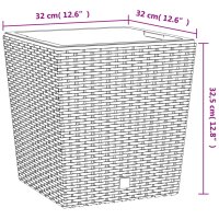 vidaXL Pflanzk&uuml;bel mit herausnehmbaren Einsatz Anthrazit 21/32 L PP