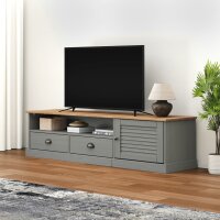 vidaXL TV-Schrank VIGO Grau 156x40x40 cm Massivholz Kiefer