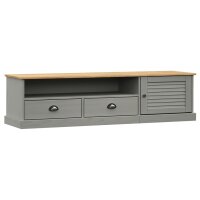 vidaXL TV-Schrank VIGO Grau 156x40x40 cm Massivholz Kiefer