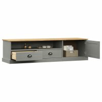 vidaXL TV-Schrank VIGO Grau 156x40x40 cm Massivholz Kiefer