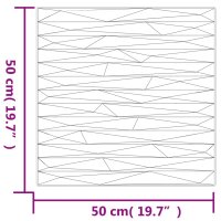 vidaXL Wandpaneele 48 Stk. Wei&szlig; 50x50 cm EPS 12 m&sup2; Stein