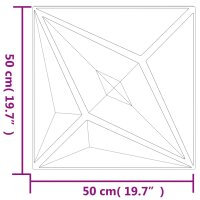 vidaXL Wandpaneele 24 Stk. Wei&szlig; 50x50 cm EPS 6 m&sup2; Stern