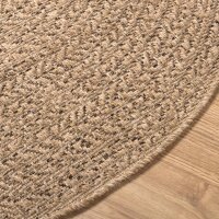 vidaXL Teppich 120 cm Jute-Optik Innen und Au&szlig;en