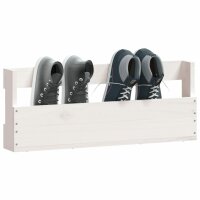 vidaXL Wand-Schuhregale 2 Stk. Wei&szlig; 59x9x23 cm Massivholz Kiefer