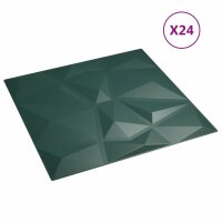 vidaXL Wandpaneele 24 Stk. Gr&uuml;n 50x50 cm EPS 6 m&sup2; Diamant