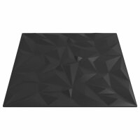 vidaXL Wandpaneele 48 Stk. Schwarz 50x50 cm EPS 12 m&sup2; Amethyst