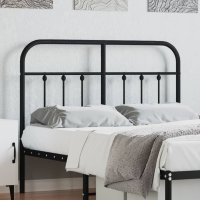 vidaXL Kopfteil Metall Schwarz 120 cm