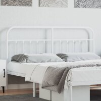 vidaXL Kopfteil Metall Weiß 160 cm