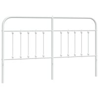vidaXL Kopfteil Metall Weiß 160 cm