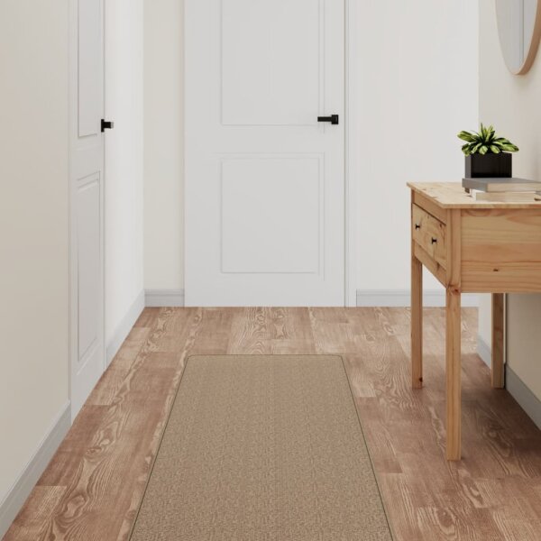 vidaXL Teppichl&auml;ufer Sisal-Optik Sandfarben 50x200 cm