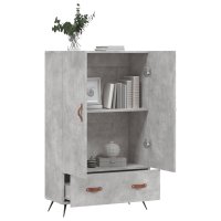 vidaXL Highboard Betongrau 69,5x31x115 cm Holzwerkstoff