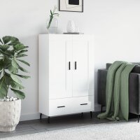 vidaXL Highboard Hochglanz-Weiß 69,5x31x115 cm...