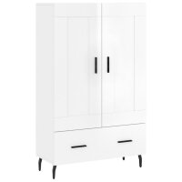 vidaXL Highboard Hochglanz-Weiß 69,5x31x115 cm...