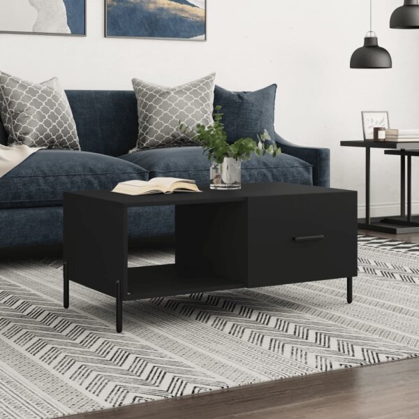 vidaXL Couchtisch Schwarz 90x50x40 cm Holzwerkstoff