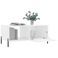 vidaXL Couchtisch Hochglanz-Wei&szlig; 90x50x40 cm Holzwerkstoff