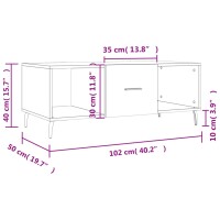 vidaXL Couchtisch Sonoma-Eiche 102x50x40 cm Holzwerkstoff