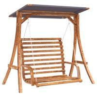 vidaXL Hollywoodschaukel mit Dach Massivholz Fichte mit...