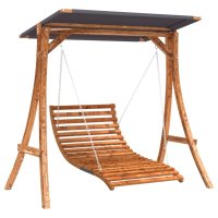 vidaXL Hollywoodschaukel mit Dach Massivholz Fichte mit...