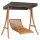 vidaXL Hollywoodschaukel mit Dach Massivholz Fichte mit Teak-Finish