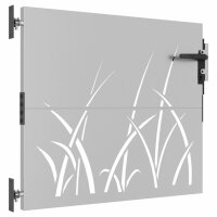 vidaXL Gartentor 85x100 cm Cortenstahl Gras-Design