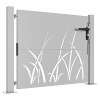 vidaXL Gartentor 105x80 cm Cortenstahl Gras-Design