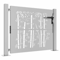 vidaXL Gartentor 105x80 cm Cortenstahl Bambus-Design