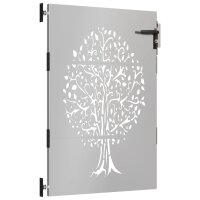 vidaXL Gartentor 85x125 cm Cortenstahl Baum-Design