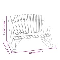 vidaXL 3-tlg. Garten-Lounge-Set Massivholz Fichte