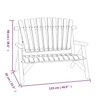 vidaXL 4-tlg. Garten-Lounge-Set Massivholz Fichte