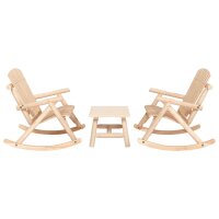 vidaXL 3-tlg. Garten-Lounge-Set Massivholz Fichte